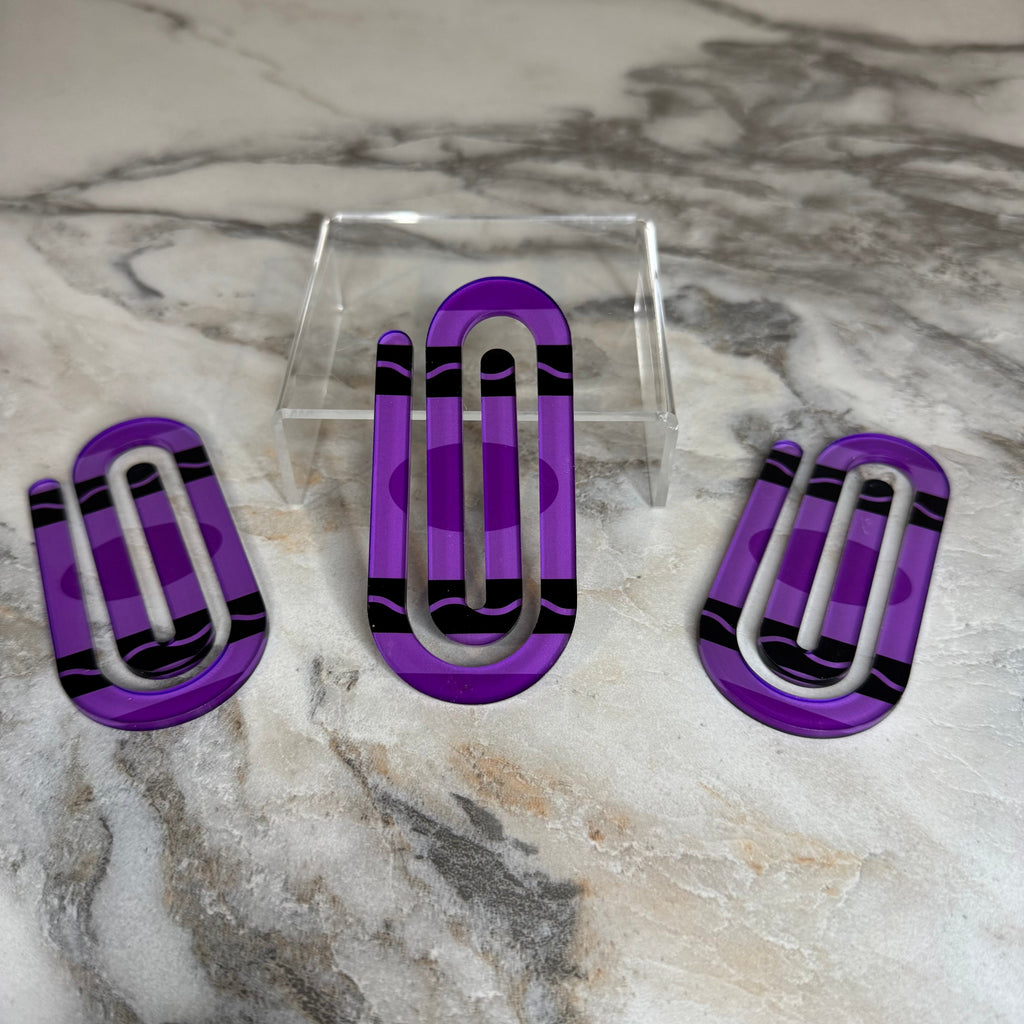 Jumbo Paperclip - Purple Crayon